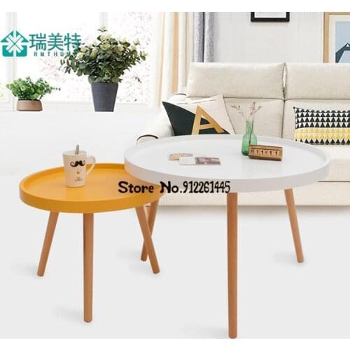 Rimet Nordic Balcony Small Tea Table Modern Simple Leisure Living Room Small Family Small Round Table Sofa Corner