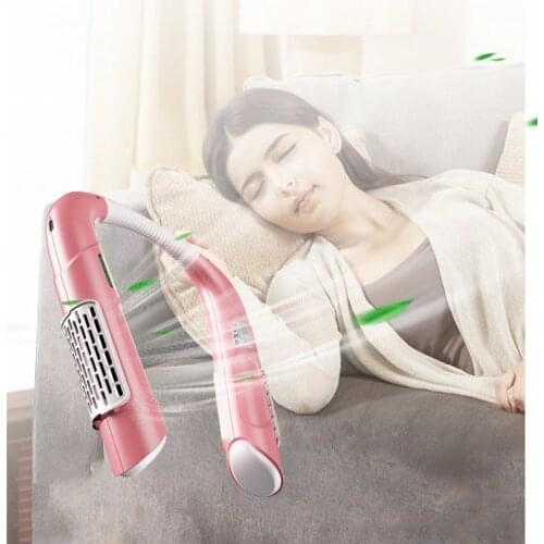 Mini Neck-mounted Fan Cross-flow Impeller Design Portable Bladeless Fan Three-speed Adjustable Low Noise, High-speed Air Cooling