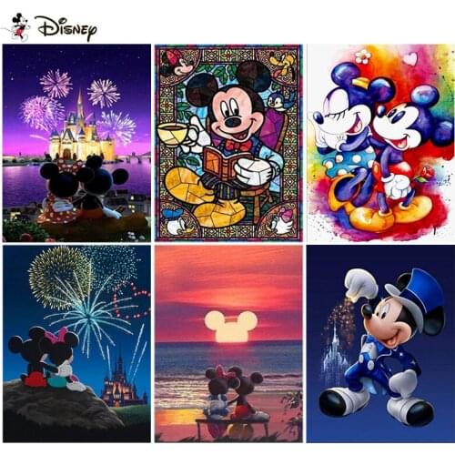 Disney 3D Diamond Painting "Cartoon Mickey Mouse" DIY Full Rhinestones Drill Cross-stitch Kits Square Round Diamond Embroidery