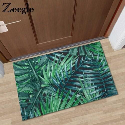 Zeegle Outdoor Rug Doormat Indoor Plants Printed Carpet For Living Room Home Area Rug Non-slip Bathroom Mat Bedroom Foot Mat