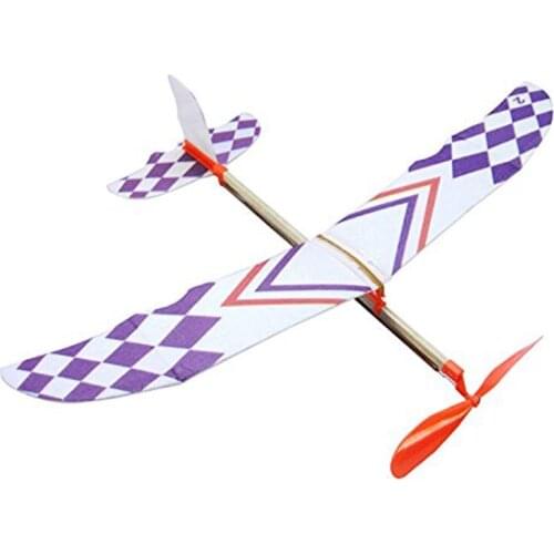 Diy Rubber Band Powered Aircraft Model Kits Toys for Children Plastic Assembly Planes Model Science Toy for Kid Gifts