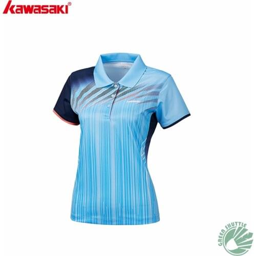 2020 New Arrival Kawasaki Unisex Shirts With Collar Function Material Badminton Clothes Fast Dry For Lover