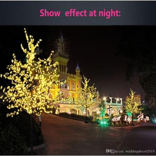 1.5m 1.8m 2m 2.5m 3m shiny LED cherry blossom Christmas tree lighting waterproof garden landscape decorative lights for wedding