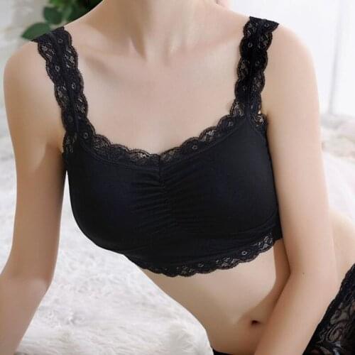 TJ-TingJun New Fashion Women Underwear lace Bra Girl Adjustable shoulder strap Suspender Corset Lady Camisole for Women