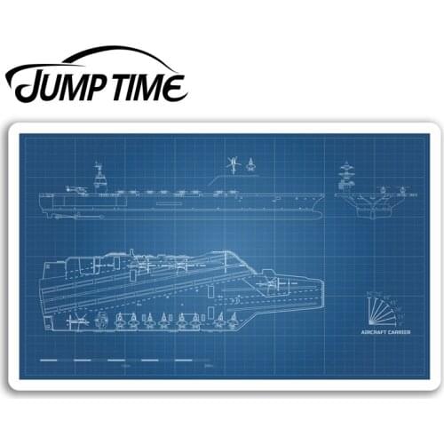 Jump Time for Aircraft Carrier Vinyl Stickers Plane Navy RAF Sticker Laptop Waterproof Accessories Bumper Car Decal