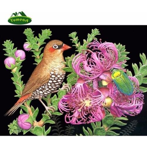 YUMEART Animal Diamond Embroidery 5D DIY Arts needlework Flowers and birds Diamond Painting Cross Stitch Rhinestones Home decor