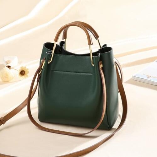 Bag Women 2021 New Leather Bag Joker Carrying Bucket Bag Simple One-shoulder Cross-body Bag Tide Manufacturers for Direct Supply