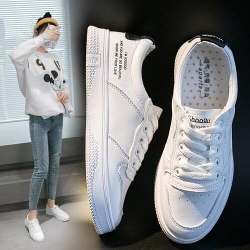 Spring and autumn 2021 new Korean version of lace-up ins tide online celebrity student sports shoes womens casual white shoes
