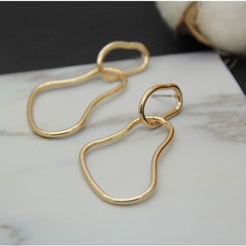 10 pair /lot fashion jewelry metal irregular geometry statement earring for women