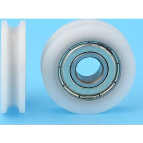 1/2/5/10PCS U Nylon plastic Embedded 608 Groove Ball Bearings 8*29.5*8mm Guide Pulley