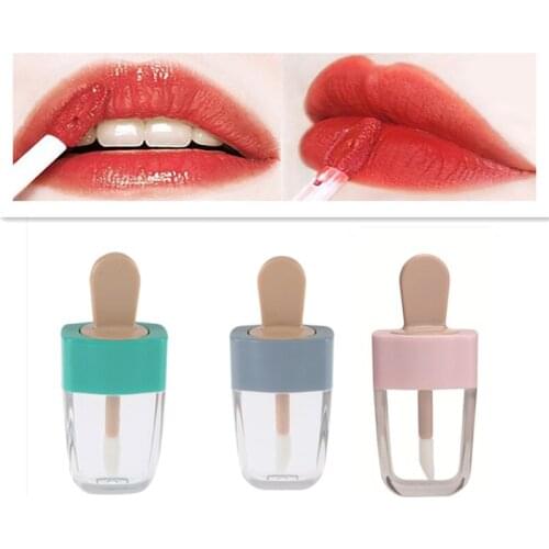 1pcs 8ML Empty Lip Gloss Tube Container Sweet Ice Cream Lipstick Refillable Bottle, Cosmetic Makeup Lip Balm Sample Holder