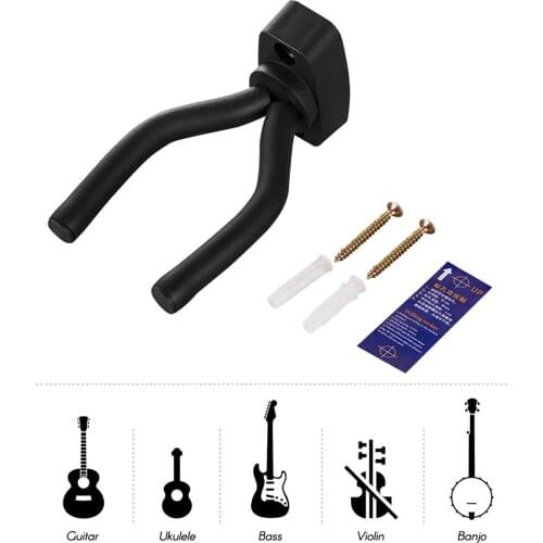 1pcs Guitar Hanger Hook Set Holder Wall Mount Ukulele Rack Bracket Display Guitar Bass Screws Rack Bracket Guitar Accessories