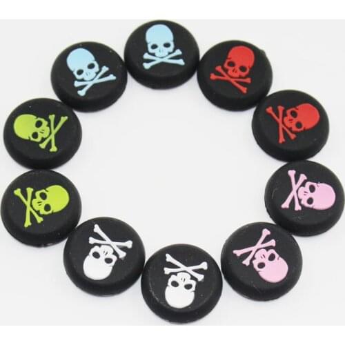 100pcs Skull Head Thumb Stick joystick Cover silicone Cap For Playstation 4 PS4 PS3 Analog Grip For Xbox one Xbox360 Controller
