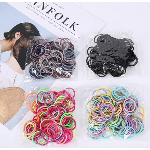 100PCS/Set Girl Hair Ring Children Ponytail Elastic rubber band hair band Hair Accessories girl Headband Scrunchie Headdress Set