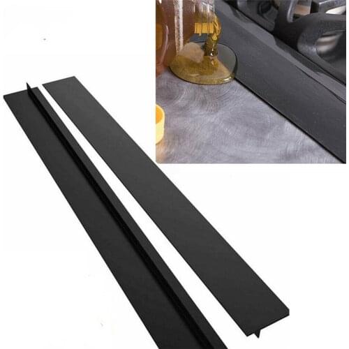 2PCS Kitchen Silicone Stove Counter Gap Filler Cover Oven Guard Spill Seal Slit Space Fillers Heat-Resistant Anti-fouling