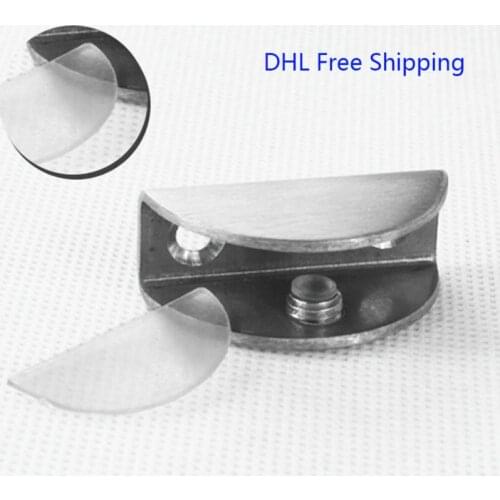 50pcs/lot Stainless Steel G Glass Shelf Brackets Decorative Hinges Clamps for Woodworking Office Accessories Hot Sale
