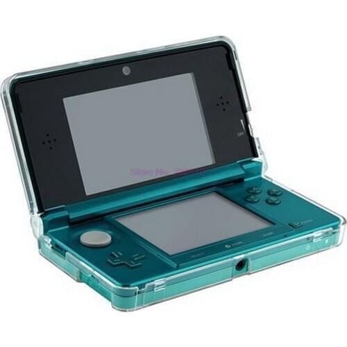 500pcs Brand New Crystal Clear Hard Skin Carbonate Plastic Case Cover Protective Case for 3DS Console