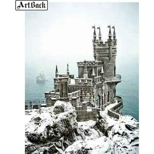 5D Diamond Painting Castle Suite Square Drill Full Diamond Embroidery 3d Rhinestone Mosaic Cross Stitch Gift