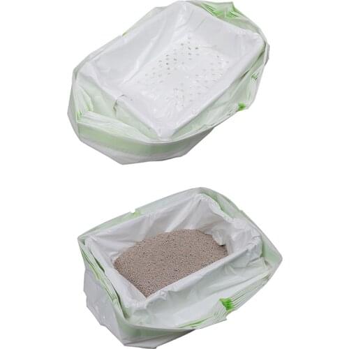 7pcs/bag Portable Household Hygiene Cat Litter Filter Bag Reusable Puppy Litter Box Tray Home Accessories Pet Supplies