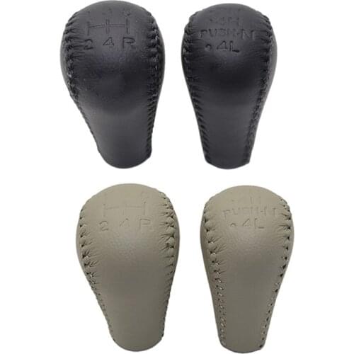 ABS+Leather Car Styling 5 Speed Manual Transmission+Transfer Gear Shift Knob For Toyota Prado 120 LAND CRUISER 2003-2009