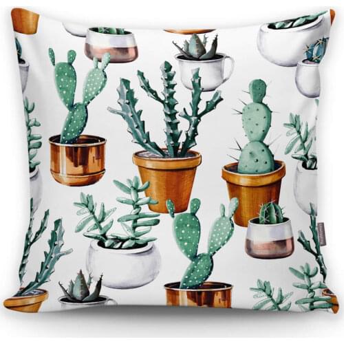 Cactus Printed Decorative Digital Pillow Decorate Case Good Quality Stylish Home Garden Room Kitchen Gift Convenient Modern