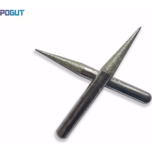 Length 60mm Diamond Burs Set DREMEL 6mm Conical Tip Head 6mm Shank Rotary Tool Drill Bit for grinding jade, stone, marble, glass