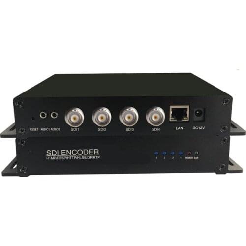 DMB-8904A-EC 4 Channels SDI Encoder BNC rtmp h.265 hardware encoder HD SDI Encoder For YouTube Facebook Broadcast
