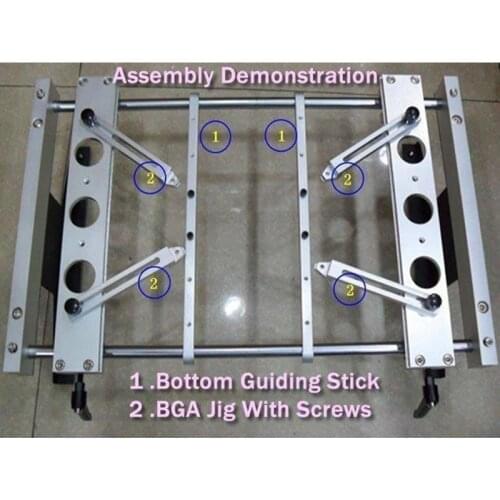 BGA fixture with screws (x 4pcs) & Bottom support clamp (x2pcs) for IR6000 IR9000