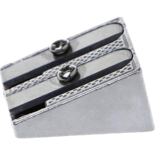 Metal Bevelled Double Hole Pencil Sharpener School Office Sharpener Stationery