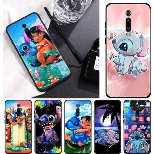 Cute Cartoon Stitch For Xiaomi Redmi 9T 9I 9AT 9A 9C 9 8A 8 7A 7 6A 6 5A 5 4X PRO Prime Plus Black Soft Phone Case