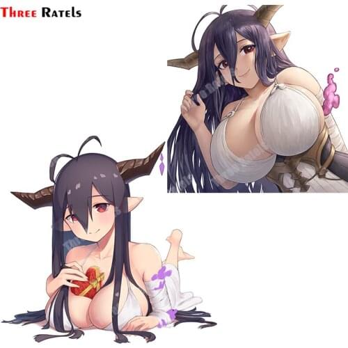 Three Ratels A896 Danua Granblue Fantasy Sexy Big Tits Anime Girl Personalized Stickers For Laptop Skateboard Luggage Decals