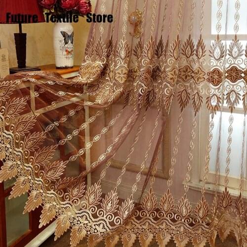 Window screen living room balcony window screen water soluble embroidery screen finished custom embroidery screen curtain