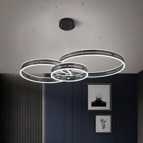 New ring-shaped up and down LED lights Home living room bedroom study dining room chandelier Commercial decorative lighting