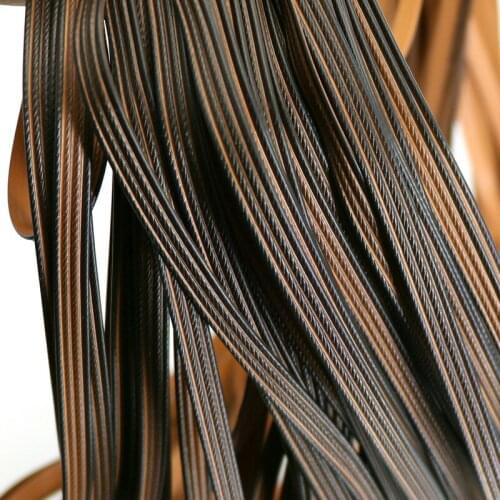 500G Brown color Four lines flat synthetic rattan weaving material plastic rattan for knit and repair chair table hammock etc
