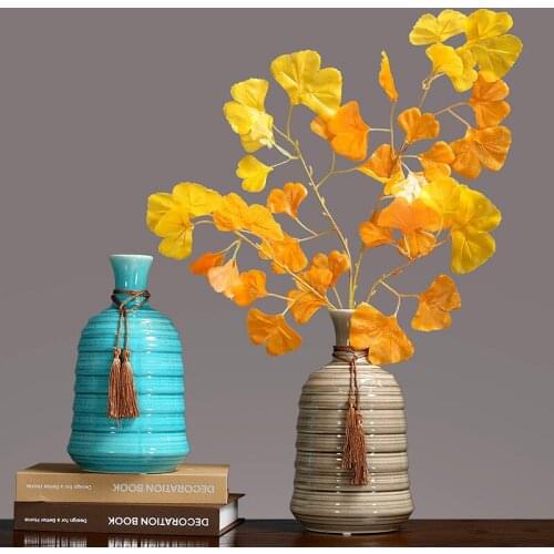 Simple Modern Table Vase Floral Set Decoration Flower Container Living Room Dining Table Hallway TV Cabinet Ornament Furnishing