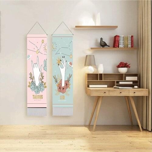 Pink Tarot Tapestry Constellation Tapestry Tarot Card Tassel Wall Hanging Cloth Astrology Divination Beach Mat Sun Moon Decor