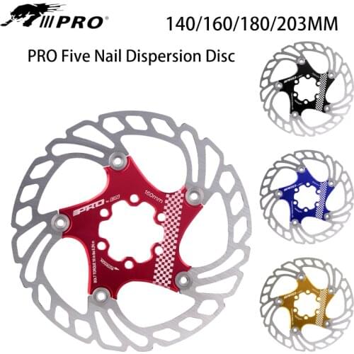 IIIPRO Mountain Bike Stainless Steel Skid Disc 140mm 160mm 180mm 203mm Thin And Light Brake Pads Floating Rotors Bicycle Parts