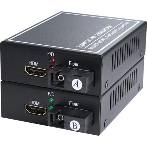 1 pair 1080P HDMI Fiber Optical Mdeia Converter HDMI to Fiber Optical converter Up to 20KM SM SC connector