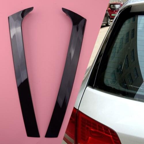 2pcs Vertical Rear Window Side Wing Canard Spoiler Splitter Cover Trim Black Fit For VW Touareg 2011-2013 2014 2015 2016 2017