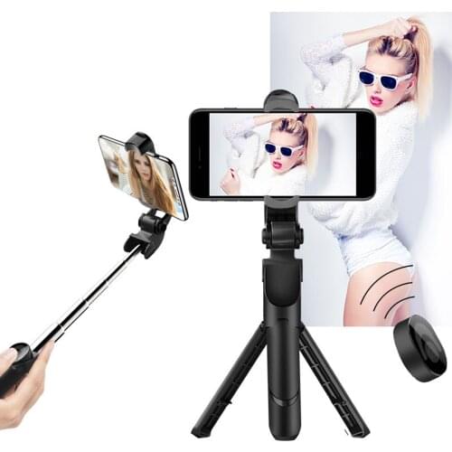 3 In 1 Wireless Bluetooth Selfie Stick Portable Extendable Monopod with Remote Shutter Tripod Stand Pole for Phone IOS Android