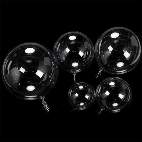 5pcs 12/20/24/36 inch Transparent Globes Clear Balloon Helium Inflatable Bobo Balloons Wedding Birthday Baby Shower Decoration