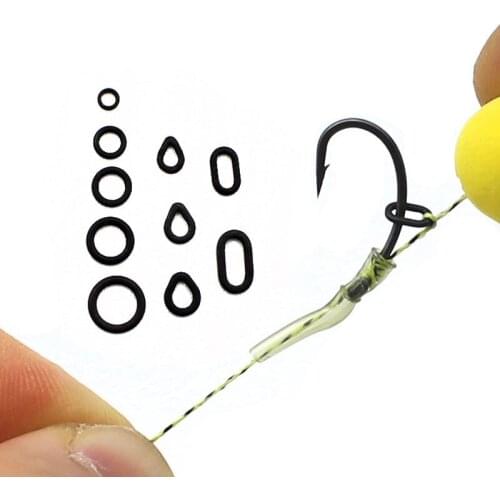 50PCS Carp Fishing Boilie Bait Rings for Hair Rigs Pop Ups Boilies Hookbait Hair Rig Ring Method Feeder Carp Fishing Accessories