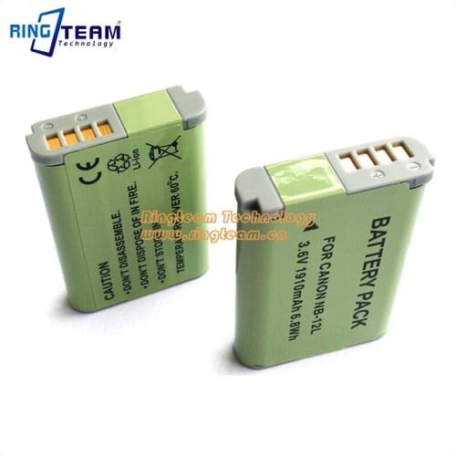 5Pcs/Lot Rechargeable NB12L NB-12L Battery for Canon Cameras PowerShot G1 X Mark 2 II N100 and Camcorders VIXIA Mini X