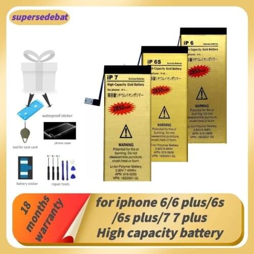 Supersedeba Bateria for Iphone 6 Batterie for Iphone 7 for Iphone 6 6 Plus 6s 6s Plus 7 7 Plus Battery Rechargeable Batteries