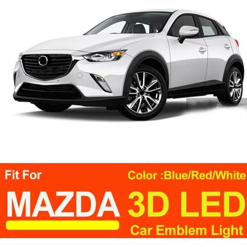 Car Styling 3D LED Light Emblem Cover Shine Auto Trunk Badge Badge Car Logo Sticker Lam Led Decoration for 2 3 6 8 CX7