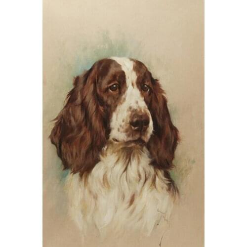 Free shipping realist animal cute dog oil painting canvas painting prints printed on canvas home wall art decoration pictures