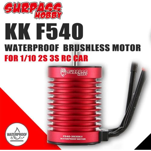 Surpass Hobby Brushless Motor F540 Waterproof 3000KV 3300KV 3930KV 4370KV 45A ESC for 1/10 RTR RC Car Tamiya Axial Redcat HSP