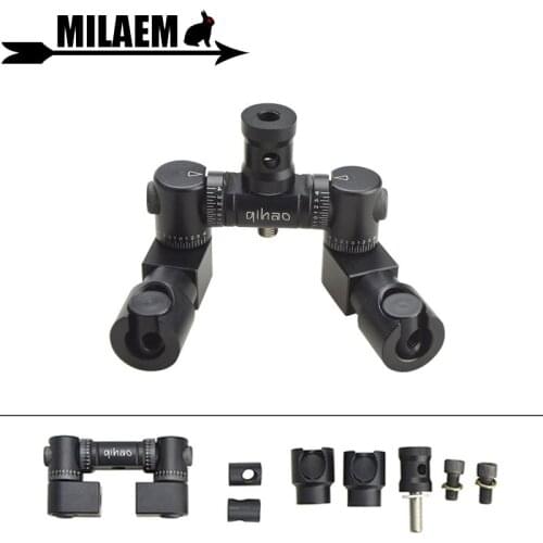 Archery Compound Bow Stabilizer Double-side V Bar Adjustable Mount Quick Shock Absorber Bow Arrow Shooting Hunting Accessories