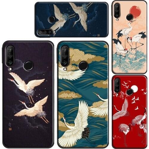Japanese Cranes Art For Realme 8 Pro 6 7 Q3 GT Neo C3 C11 C15 C21 OnePlus 8 Pro 9 Pro 7T 8T 9R Nord Phone Case