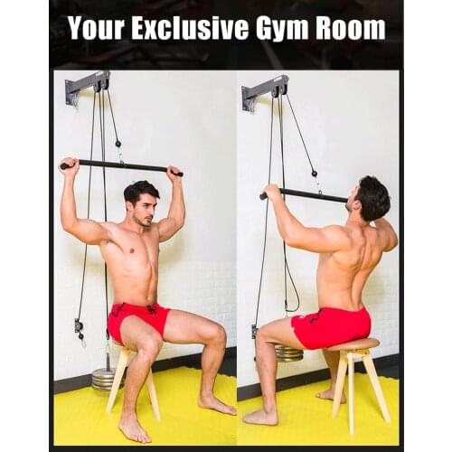 Home Indoor Wall Lifter Weightlifting Strength Training Muscle Stretching Pulley Combination Fitness Set